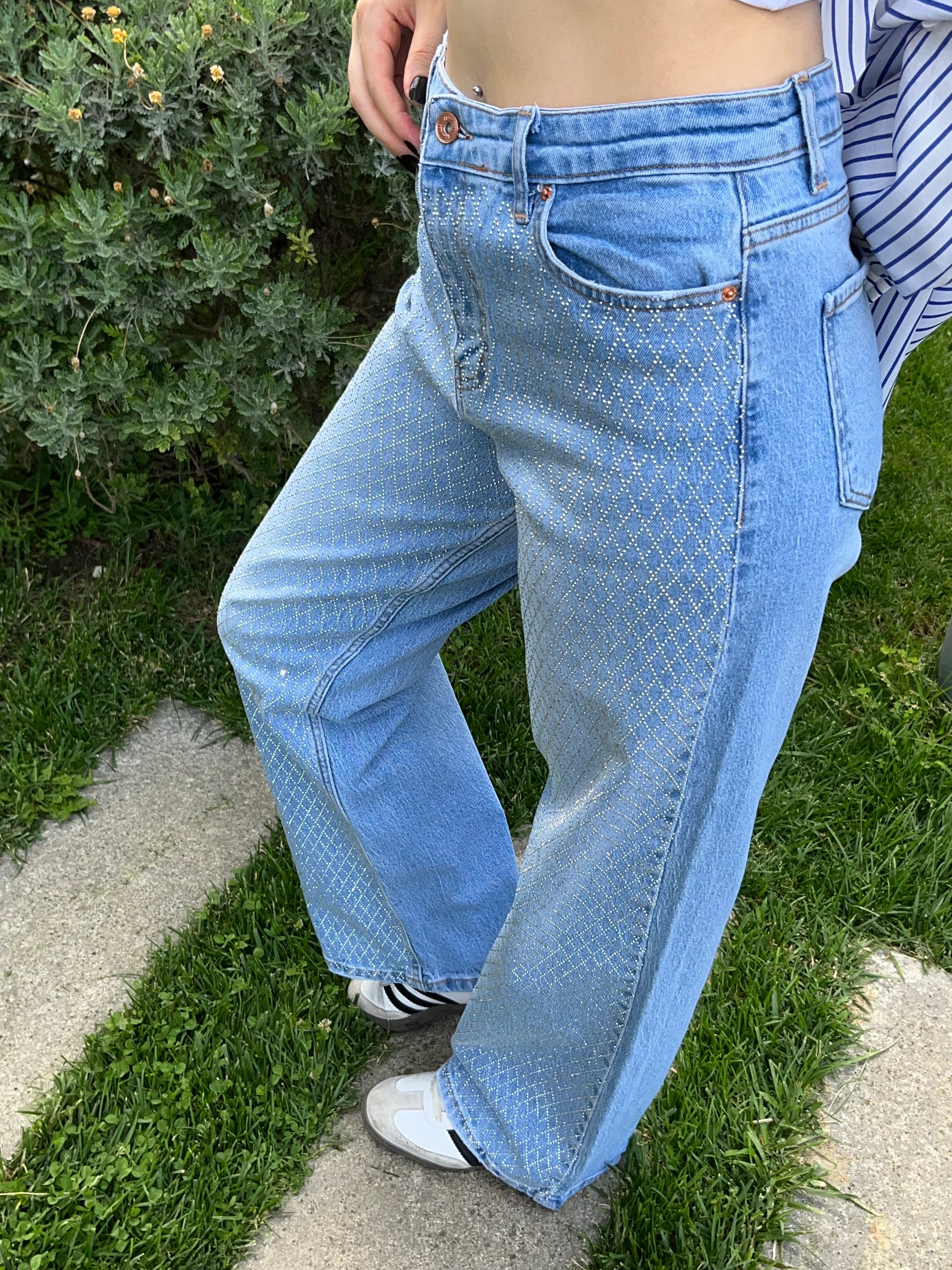 Taşlı Kot Pantolon